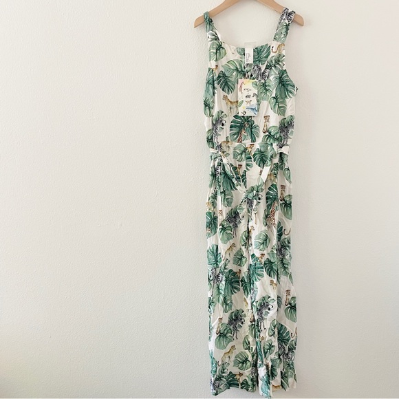 H&M Other - NWT H&M Karolina Kijak Jumpsuit Safari Jungle Zebra Giraffe Cheetah Girls